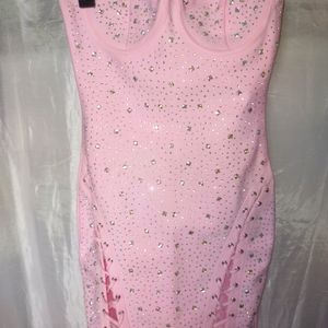 Dress with rhinestones